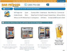 Tablet Screenshot of bar-fridges-australia.com.au
